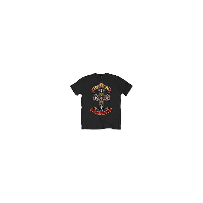 GUNS N ROSES T-SHIRT  L BLACK UNISEX  APPETITE FOR DESTRUCTION