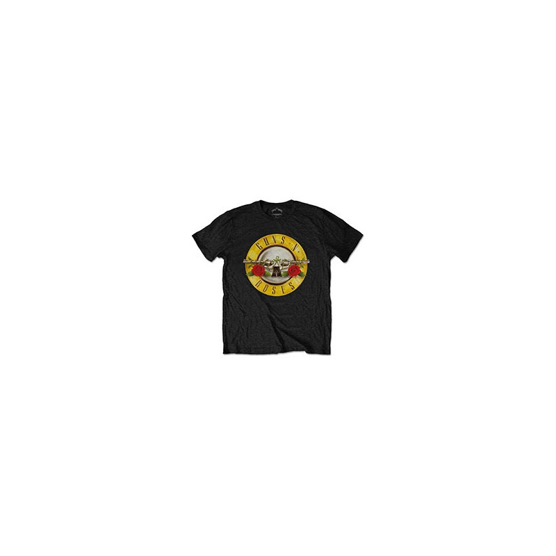 GUNS N ROSES T-SHIRT  M BLACK UNISEX  CLASSIC LOGO