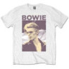 DAVID BOWIE MEN'S TEE: SMOKING (X-LARGE) WHITE MENS TEE