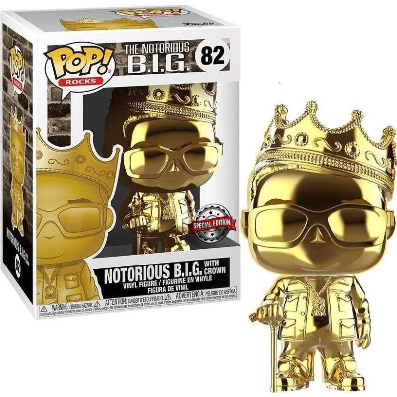 NOTORIOUS B.I.G. (THE): FUNKO POP! ROCKS - NOTORIOUS B.I.G. WITH CROWN (VINYL FIGURE 82)