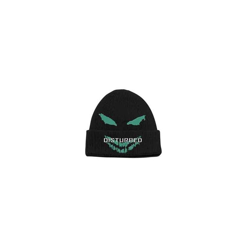 DISTURBED UNISEX BEANIE HAT:GREEN FACE