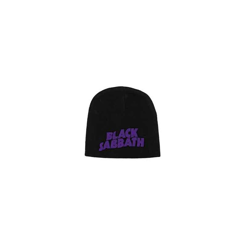 BLACK SABBATH UNISEX BEANIE HAT:PURPLE LOGO