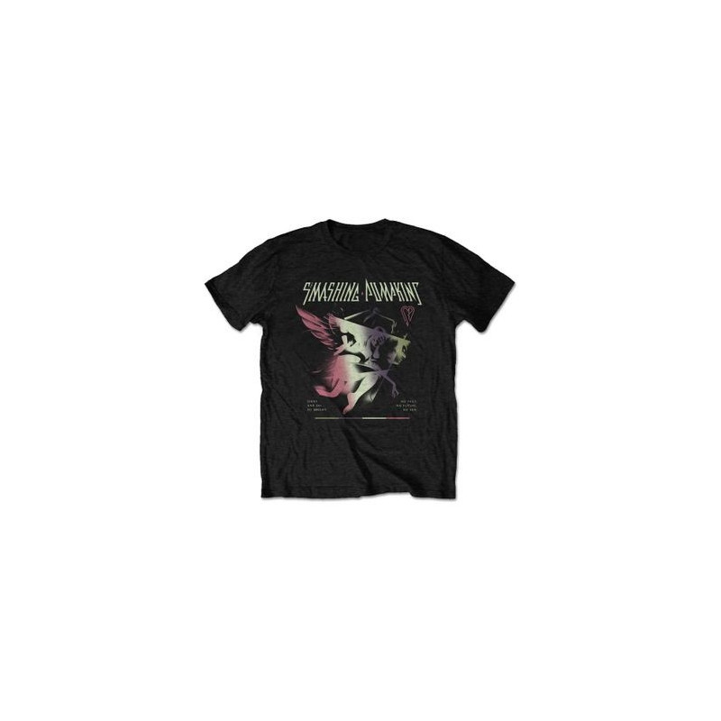 SMASHING PUMPKINS T-SHIRT  MEDIUM UNISEX BLACK  SHINY