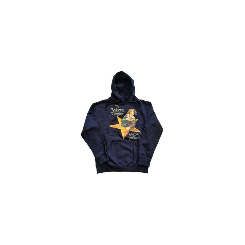 SMASHING PUMPKINS PULLOVER HOODIE  MEDIUM UNISEX BLUE  MELLON COLLIE