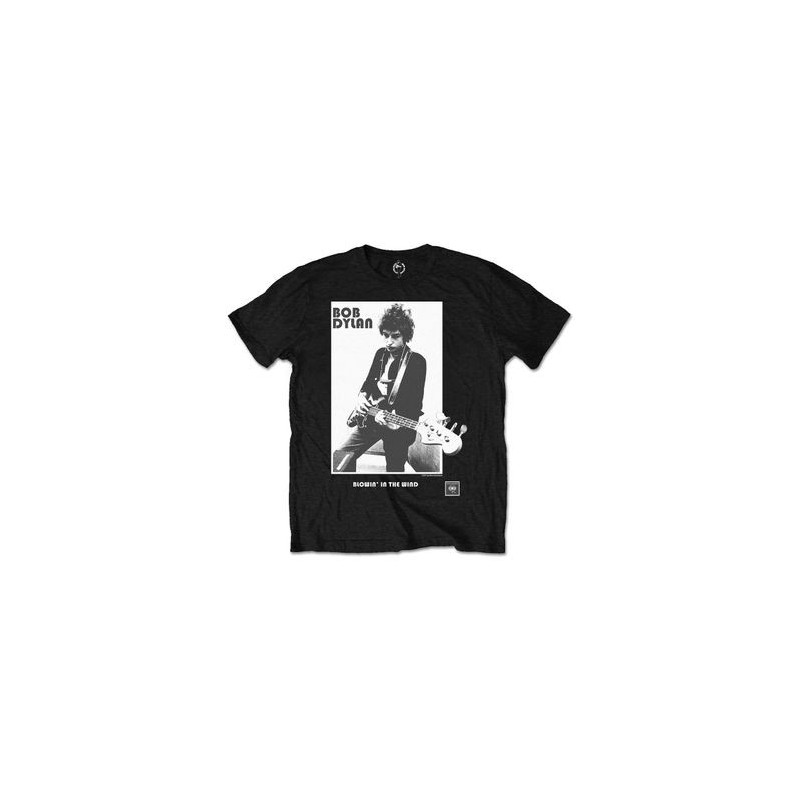 BOB DYLAN - BLOWING IN THE WIND BLACK (T-SHIRT UNISEX TG. M)